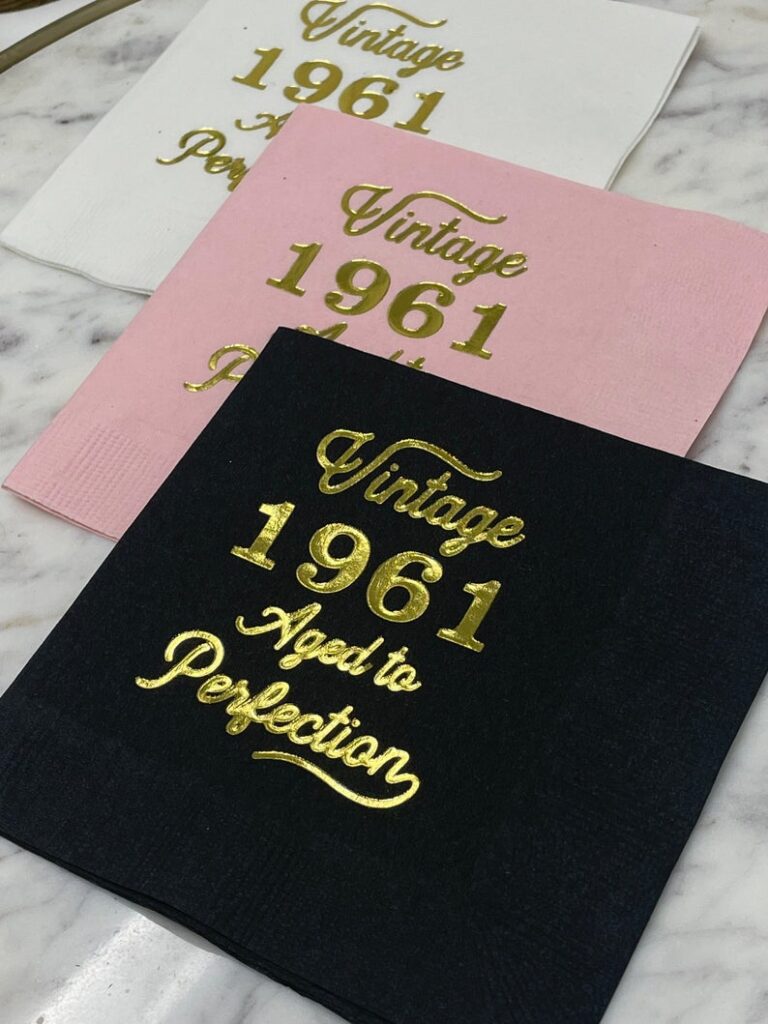 60th birthday napkins